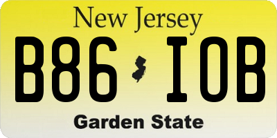 NJ license plate B86IOB