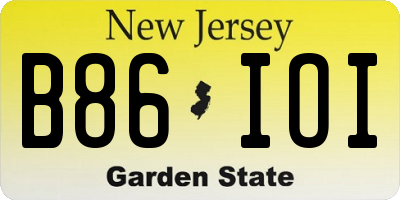 NJ license plate B86IOI