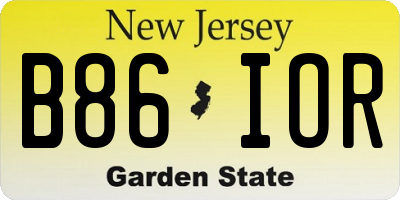 NJ license plate B86IOR
