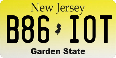 NJ license plate B86IOT