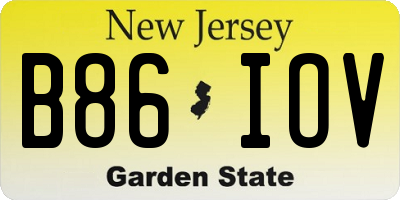 NJ license plate B86IOV