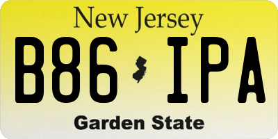 NJ license plate B86IPA