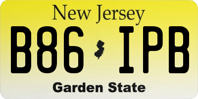 NJ license plate B86IPB