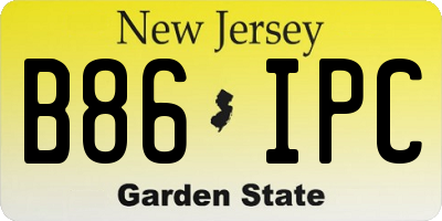 NJ license plate B86IPC