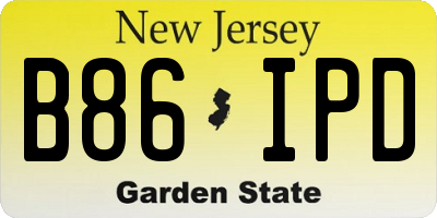 NJ license plate B86IPD