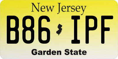NJ license plate B86IPF