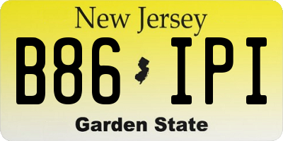 NJ license plate B86IPI