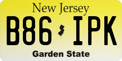 NJ license plate B86IPK