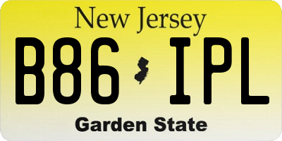 NJ license plate B86IPL