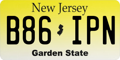 NJ license plate B86IPN