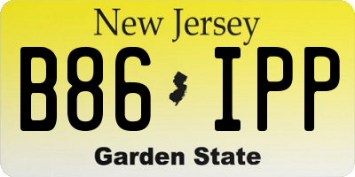NJ license plate B86IPP