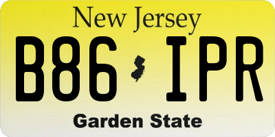 NJ license plate B86IPR
