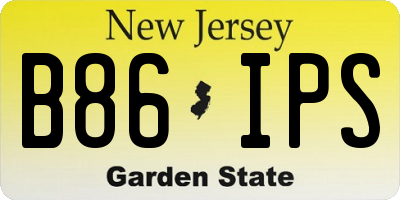 NJ license plate B86IPS