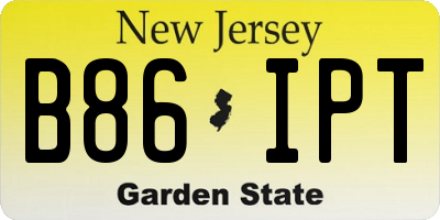 NJ license plate B86IPT