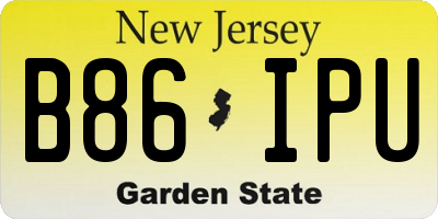 NJ license plate B86IPU