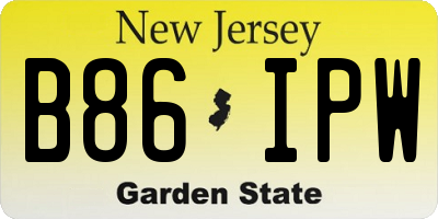 NJ license plate B86IPW