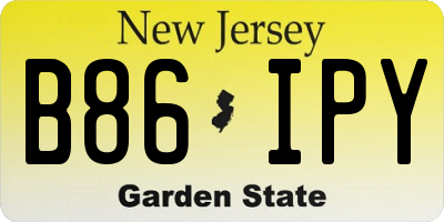 NJ license plate B86IPY