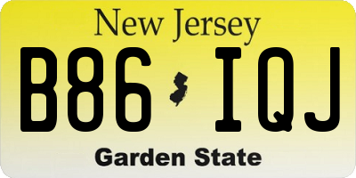 NJ license plate B86IQJ
