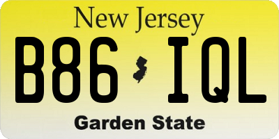 NJ license plate B86IQL