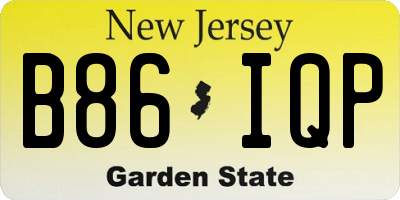 NJ license plate B86IQP