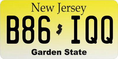 NJ license plate B86IQQ