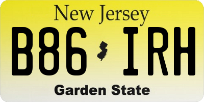 NJ license plate B86IRH