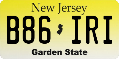 NJ license plate B86IRI
