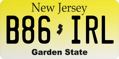 NJ license plate B86IRL