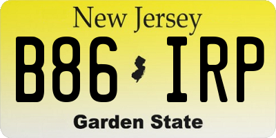 NJ license plate B86IRP