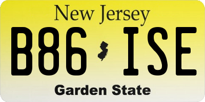 NJ license plate B86ISE