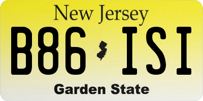 NJ license plate B86ISI