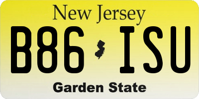 NJ license plate B86ISU