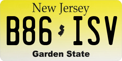 NJ license plate B86ISV