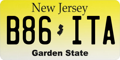 NJ license plate B86ITA