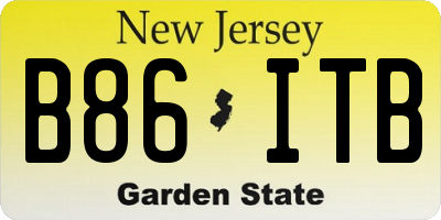 NJ license plate B86ITB