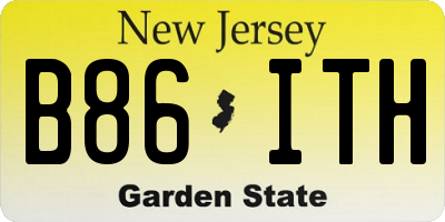 NJ license plate B86ITH