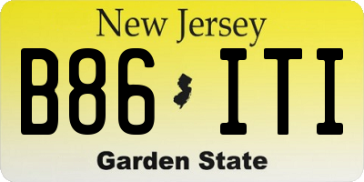 NJ license plate B86ITI