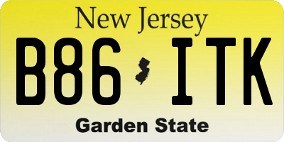 NJ license plate B86ITK