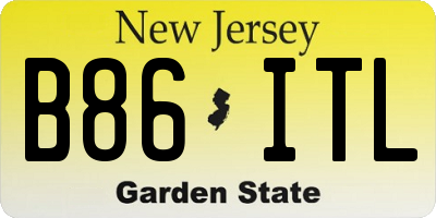 NJ license plate B86ITL