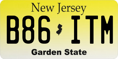 NJ license plate B86ITM