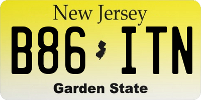 NJ license plate B86ITN