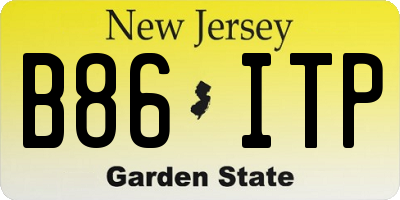 NJ license plate B86ITP