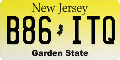 NJ license plate B86ITQ