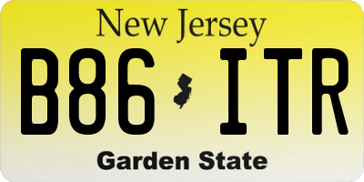 NJ license plate B86ITR