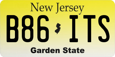 NJ license plate B86ITS