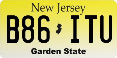 NJ license plate B86ITU