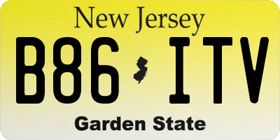 NJ license plate B86ITV