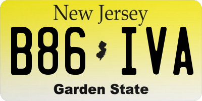 NJ license plate B86IVA