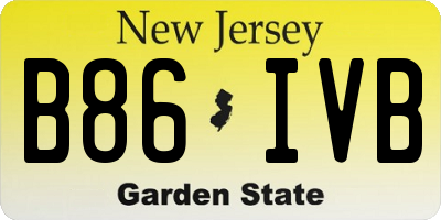 NJ license plate B86IVB