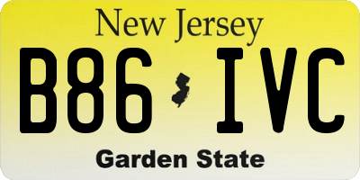 NJ license plate B86IVC